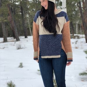 Color block sweater